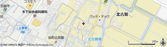 福岡県大川市北古賀170周辺の地図