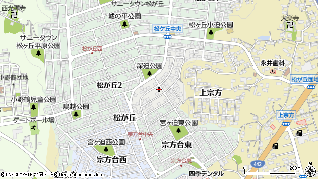 〒870-1159 大分県大分市宗方台北の地図