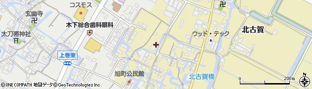 福岡県大川市北古賀周辺の地図