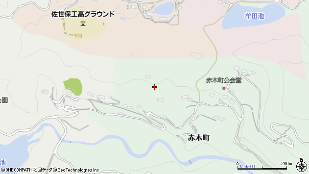 〒857-0013 長崎県佐世保市赤木町の地図
