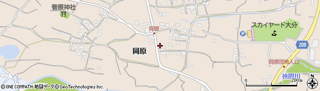 大分県大分市横尾（岡原）周辺の地図