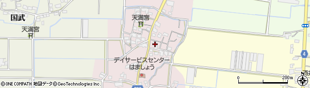 福岡県八女市緒玉308周辺の地図