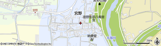 福岡県八女市宮野267周辺の地図