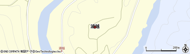 高知県四万十町（高岡郡）浦越周辺の地図