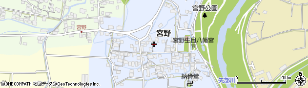 福岡県八女市宮野278周辺の地図