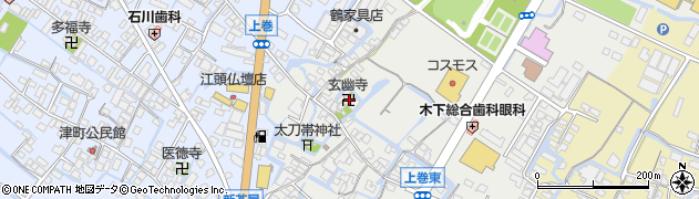福岡県大川市上巻16周辺の地図