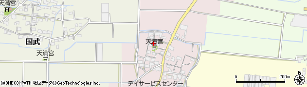 福岡県八女市緒玉223周辺の地図