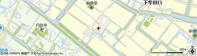 福岡県大川市下牟田口254周辺の地図