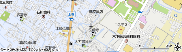 福岡県大川市上巻10周辺の地図