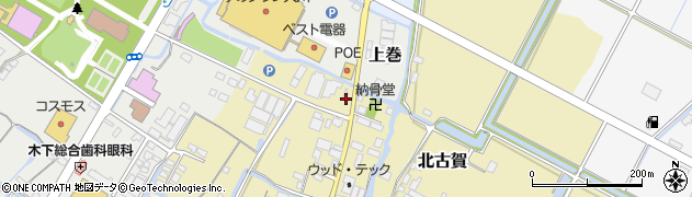 福岡県大川市北古賀252周辺の地図