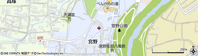 福岡県八女市宮野36周辺の地図