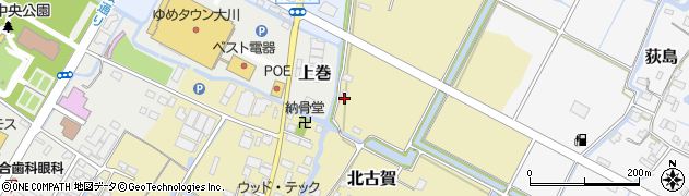 福岡県大川市北古賀283周辺の地図