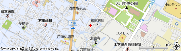 福岡県大川市上巻1周辺の地図