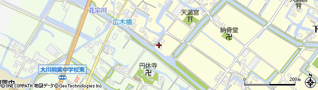 福岡県大川市下牟田口348周辺の地図