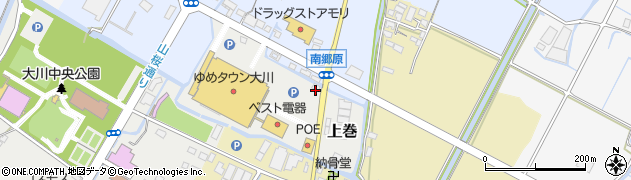 福岡県大川市上巻451周辺の地図