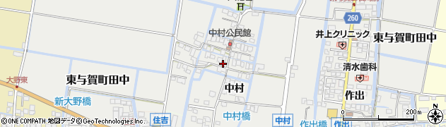 佐賀県佐賀市中村周辺の地図