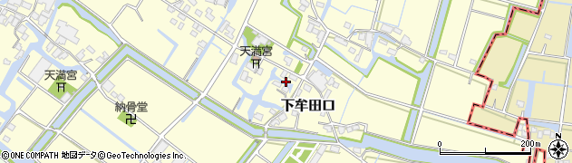福岡県大川市下牟田口1385周辺の地図