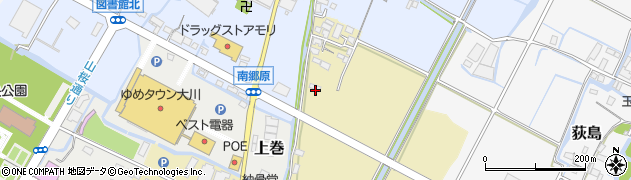 福岡県大川市北古賀300周辺の地図