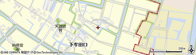 福岡県大川市下牟田口1685周辺の地図