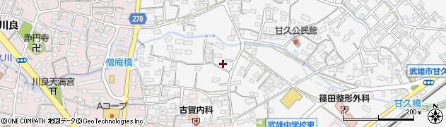 佐賀県武雄市朝日町大字甘久92周辺の地図