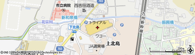 スーパーセンタートライアル筑後店周辺の地図