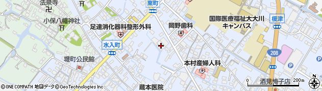 大川信用金庫　本店人事研修課周辺の地図