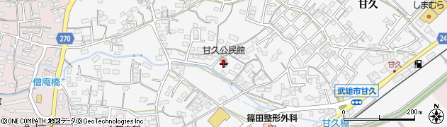甘久公民館周辺の地図