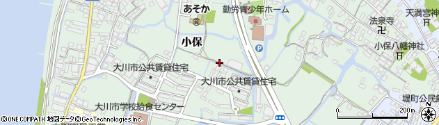 福岡県大川市小保周辺の地図