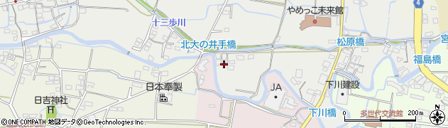 福岡県八女市稲富621周辺の地図