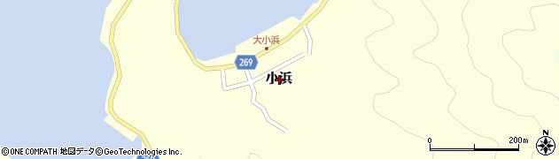 愛媛県宇和島市小浜周辺の地図
