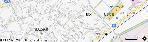 佐賀県武雄市朝日町大字甘久606周辺の地図