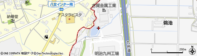 福岡県八女市鵜池467周辺の地図