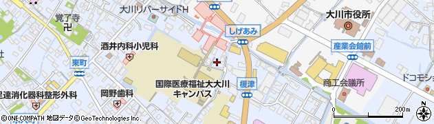 福岡県大川市榎津周辺の地図