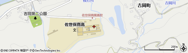 長崎県立　佐世保商業高校職員室周辺の地図