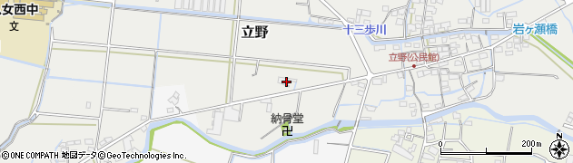 西日本ガス株式会社　八女工場周辺の地図
