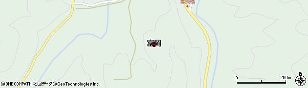 愛媛県松野町（北宇和郡）富岡周辺の地図