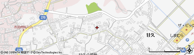 佐賀県武雄市朝日町大字甘久716周辺の地図
