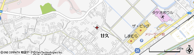 佐賀県武雄市朝日町大字甘久631周辺の地図