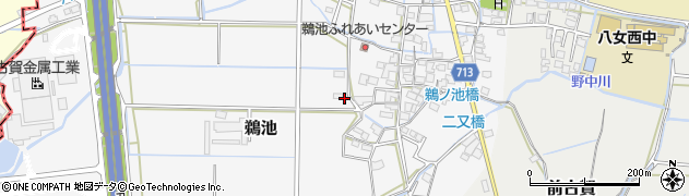 福岡県八女市鵜池1038周辺の地図