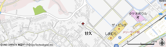 佐賀県武雄市朝日町大字甘久632周辺の地図