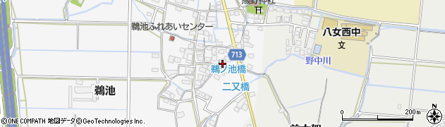 福岡県八女市鵜池1083周辺の地図