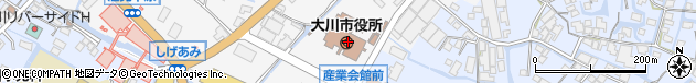 福岡県大川市周辺の地図