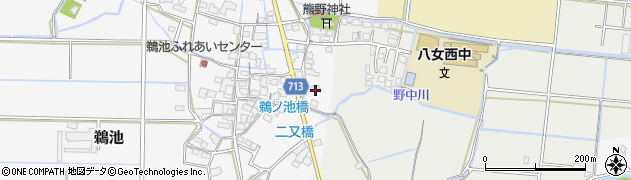 福岡県八女市鵜池131周辺の地図