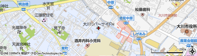 大川リバーサイドホテル周辺の地図