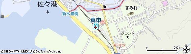 真申駅周辺の地図