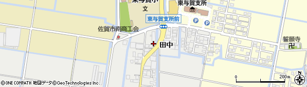 佐賀県佐賀市田中周辺の地図