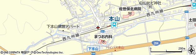 長崎県佐世保市下本山町1282周辺の地図