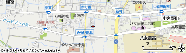 福岡県八女市稲富51周辺の地図