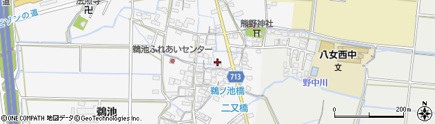 福岡県八女市鵜池1078周辺の地図