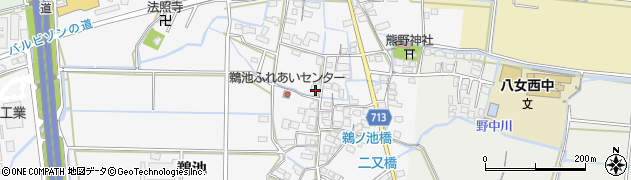 福岡県八女市鵜池1071周辺の地図